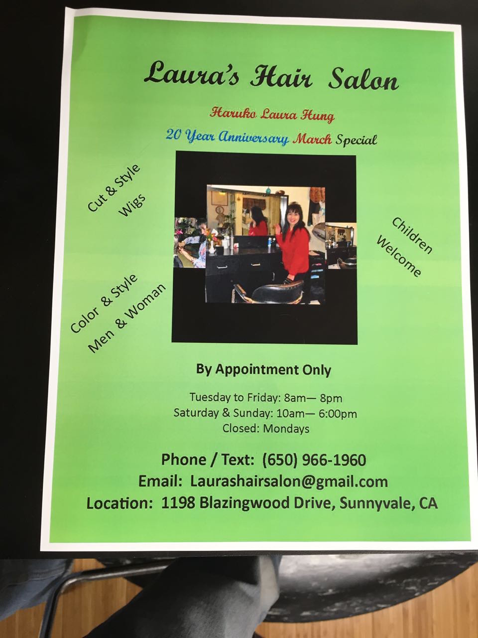 Lauras Hair Salon | 1198 Blazingwood Dr, Sunnyvale, CA 94089, USA | Phone: (650) 966-1960