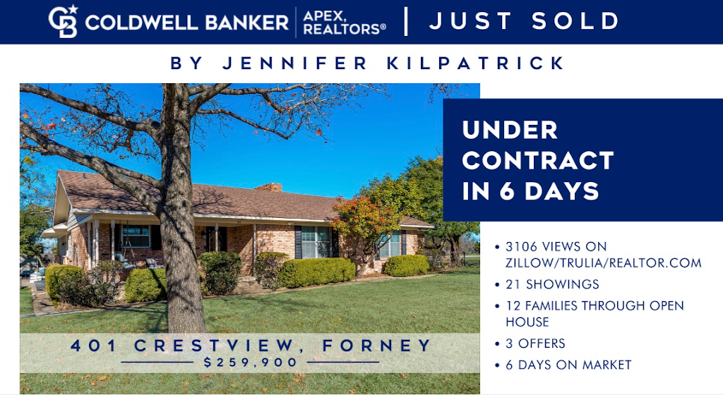 Jennifer Kilpatrick Realtor Forney TX CBApex | 571 Farm to Market 548, Forney, TX 75126, USA | Phone: (214) 808-7263