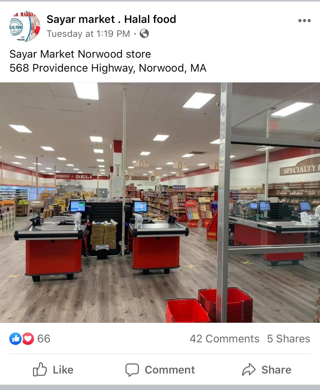 Sayar Market | 568 Providence Hwy, Norwood, MA 02062, USA | Phone: (978) 298-2438