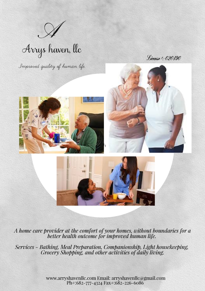 Arrys Haven, LLC - Home care | 707 Audrey Ln, Mansfield, TX 76063, USA | Phone: (682) 777-4324