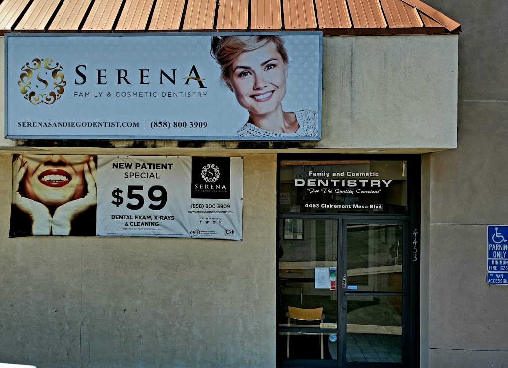 Serena Family and Cosmetic Dentistry - Clairemont Dentist and San Diego Dentist | 4453 Clairemont Mesa Blvd, San Diego, CA 92117, USA | Phone: (858) 800-3909