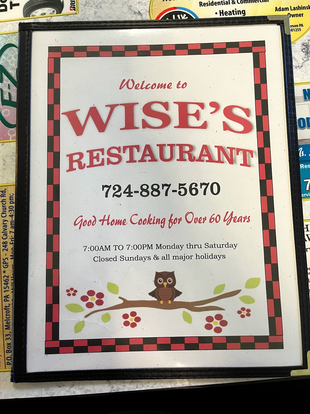 Wises Restaurant | 239 S Broadway St, Scottdale, PA 15683, USA | Phone: (724) 887-5670