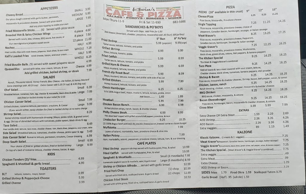 Café 94 Pizza -N- More | 9609 Plank Rd, Clinton, LA 70722, USA | Phone: (225) 683-5666