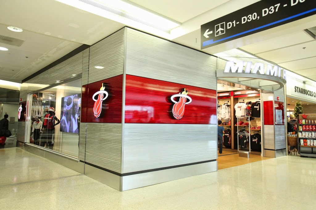 The Miami HEAT Store at The Miami International Airport | 2nd Terminal D32 (Post Security, Miami International Airport, 4200 NW 21st St, Miami, FL 33122 | Phone: (305) 869-1033