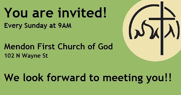 Mendon First Church of God | 102 Wayne St, Mendon, OH 45862, USA | Phone: (419) 795-3815