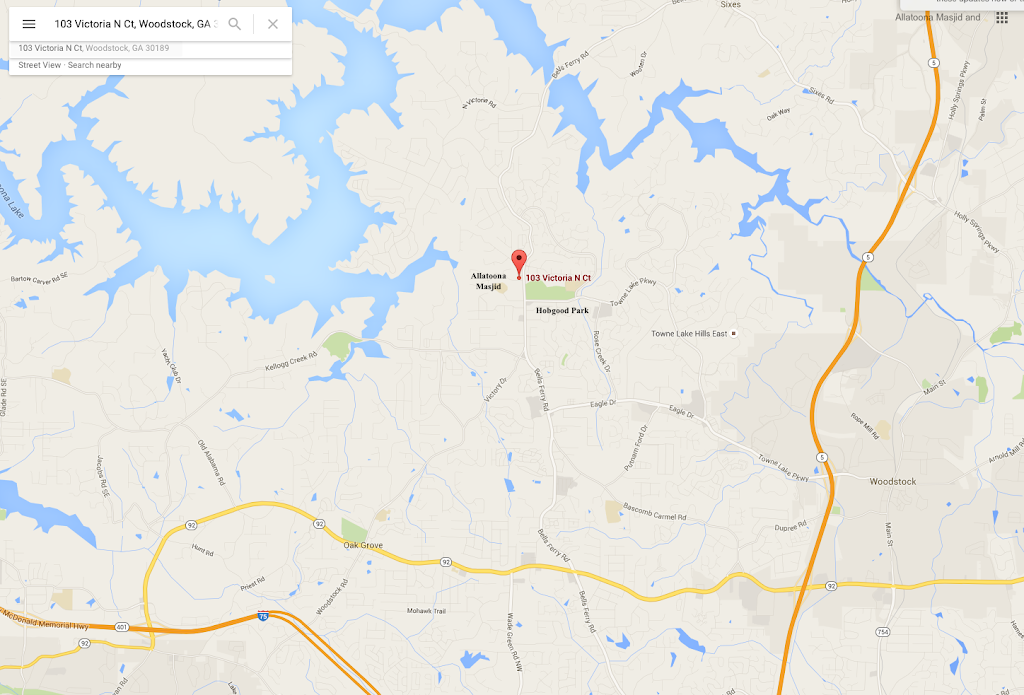 Allatoona Masjid & Community Center [AMCC] | 103 Victoria N Ct, Woodstock, GA 30189, USA | Phone: (678) 744-7538