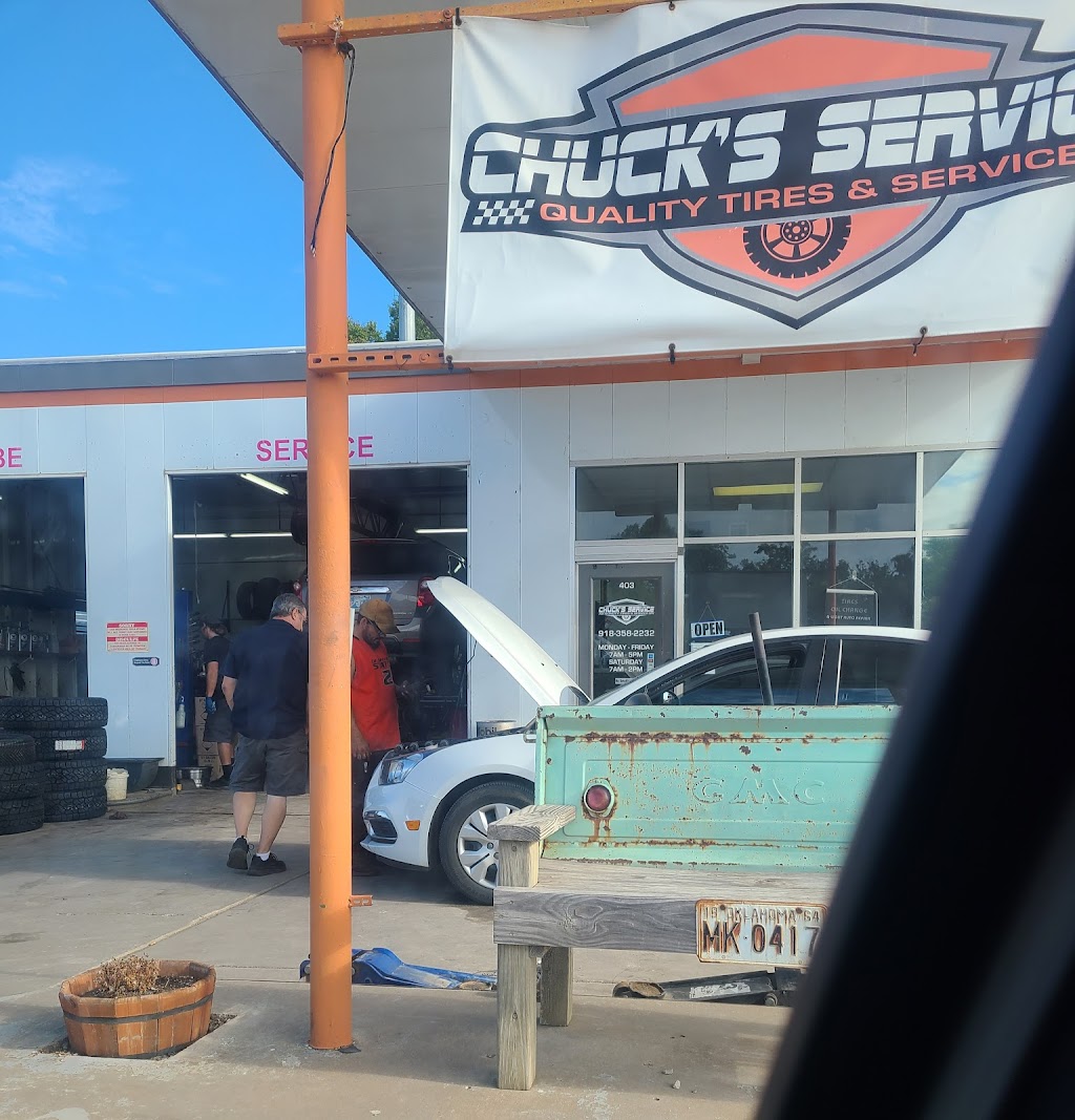 Chucks Service Station | 403 W Caddo St, Cleveland, OK 74020, USA | Phone: (918) 358-2232