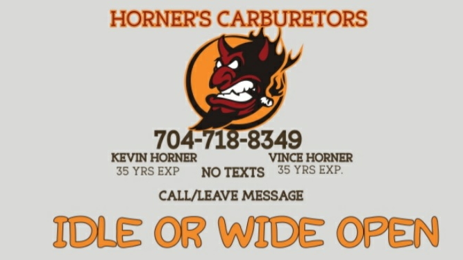 HORNERS CARBURETORS | 2715 Rufus Ratchford Rd, Gastonia, NC 28056, USA | Phone: (704) 718-8349