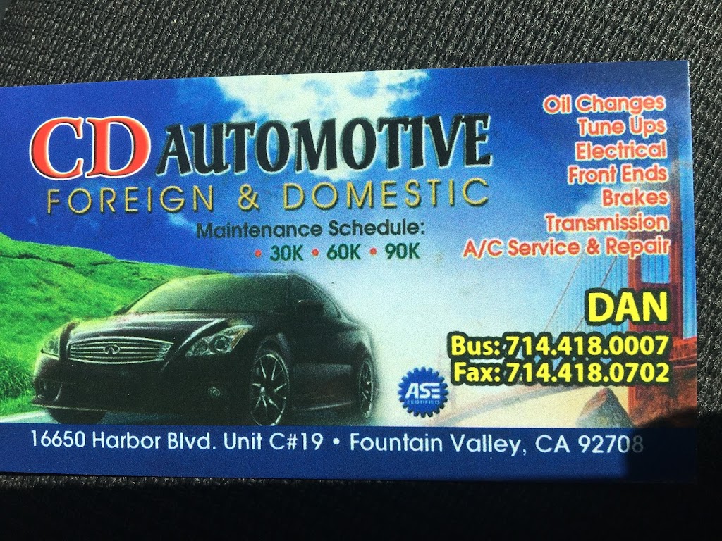 C & D Automotive | 16650 Harbor Blvd # C19, Fountain Valley, CA 92708, USA | Phone: (714) 418-0007