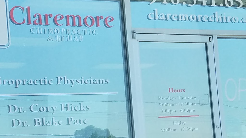 Claremore Chiropractic Clinic | 900 E Will Rogers Blvd # D, Claremore, OK 74017, USA | Phone: (918) 341-6535