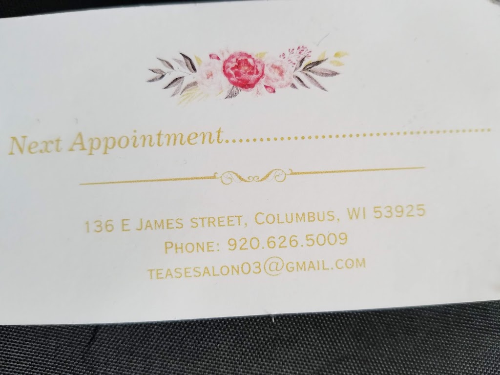 Tease Salon | 136 E James St, Columbus, WI 53925, USA | Phone: (920) 626-5009