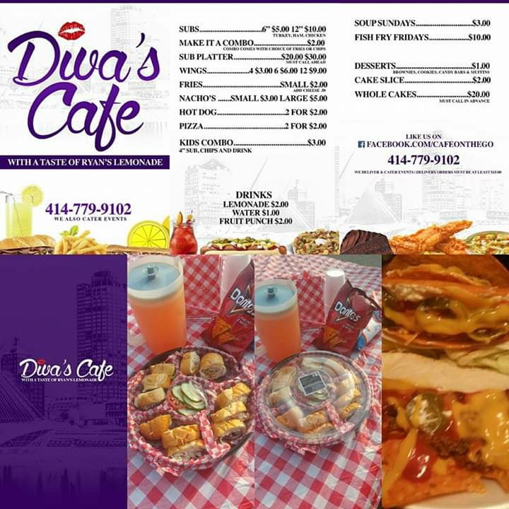 Divas Café with a taste of Ryans lemonade | 1910-1912, W Hampton Ave, Milwaukee, WI 53209, USA | Phone: (414) 779-9102