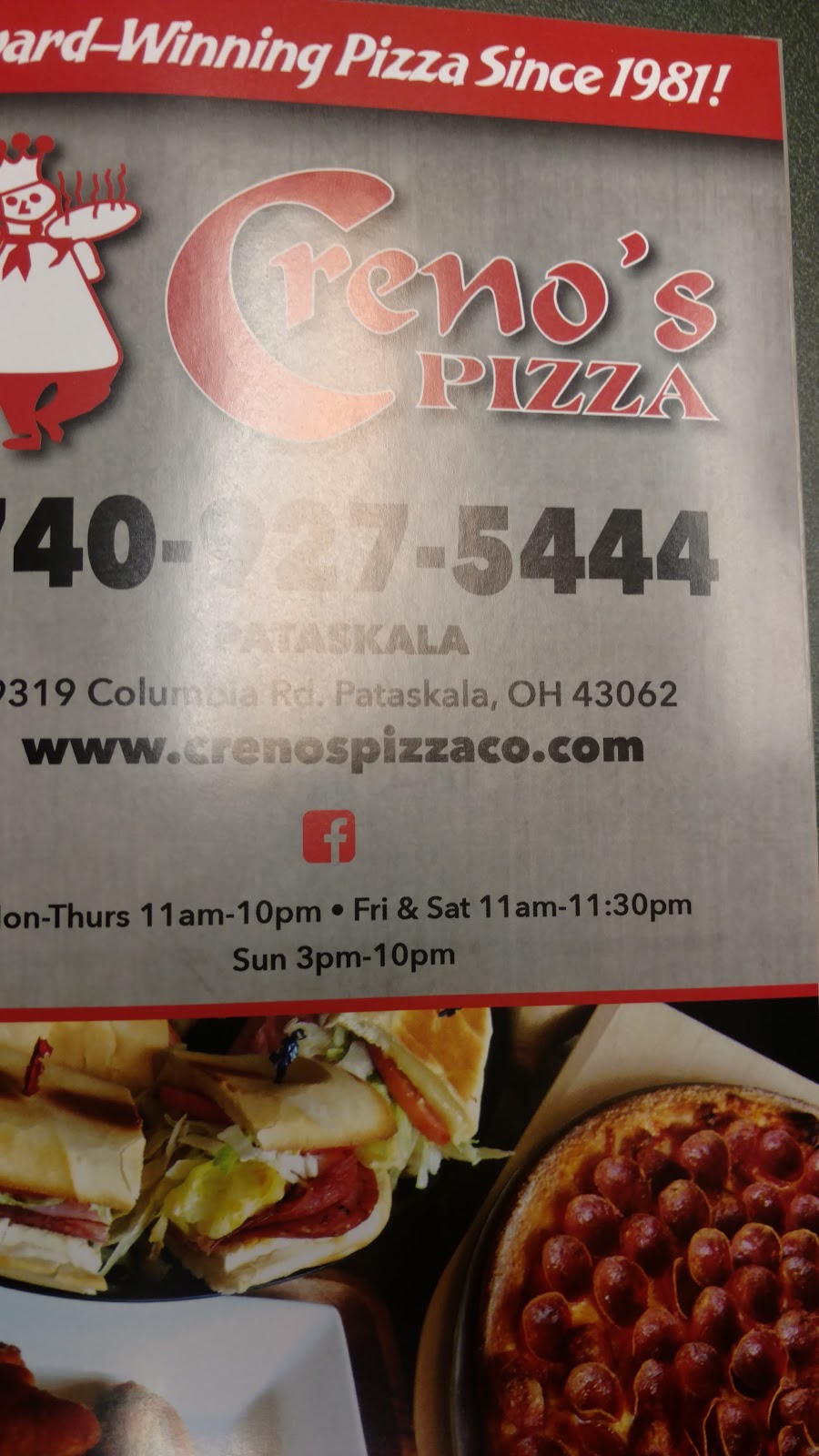 Crenos Pizza | 9319 Columbia Rd SW, Pataskala, OH 43062, USA | Phone: (740) 927-5444