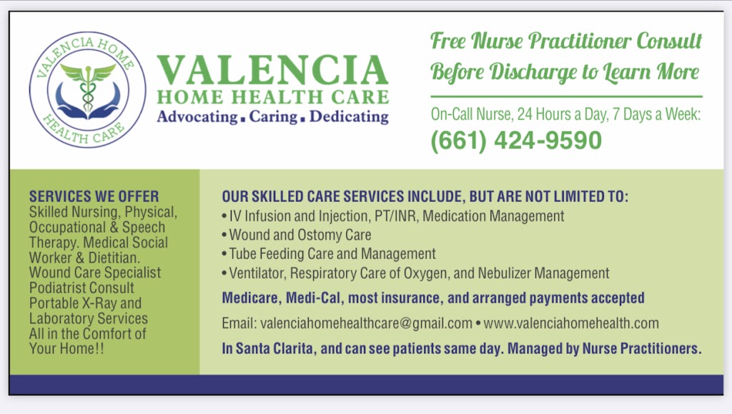 Valencia Home Health Care | 18333 Dolan Way UNIT 206, Santa Clarita, CA 91387, USA | Phone: (661) 424-9590