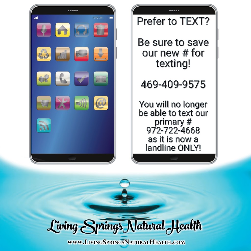 Living Springs Natural Health | 251 Harker Trail, Rockwall, TX 75087, USA | Phone: (972) 722-4668