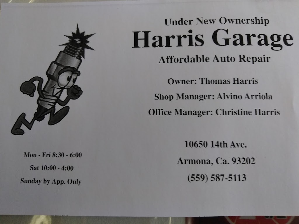 Harris Garage | 10650 14th Ave, Armona, CA 93202, USA | Phone: (559) 587-5113