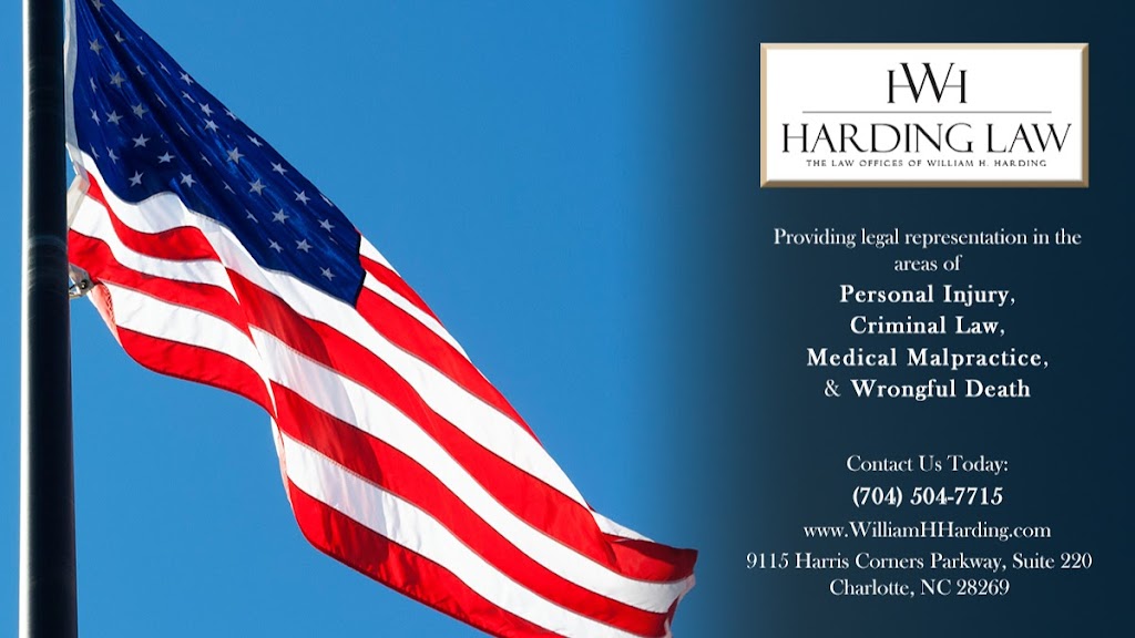 Law Offices of William H Harding | 9115 Harris Corners Pkwy #220, Charlotte, NC 28269, USA | Phone: (704) 504-7854