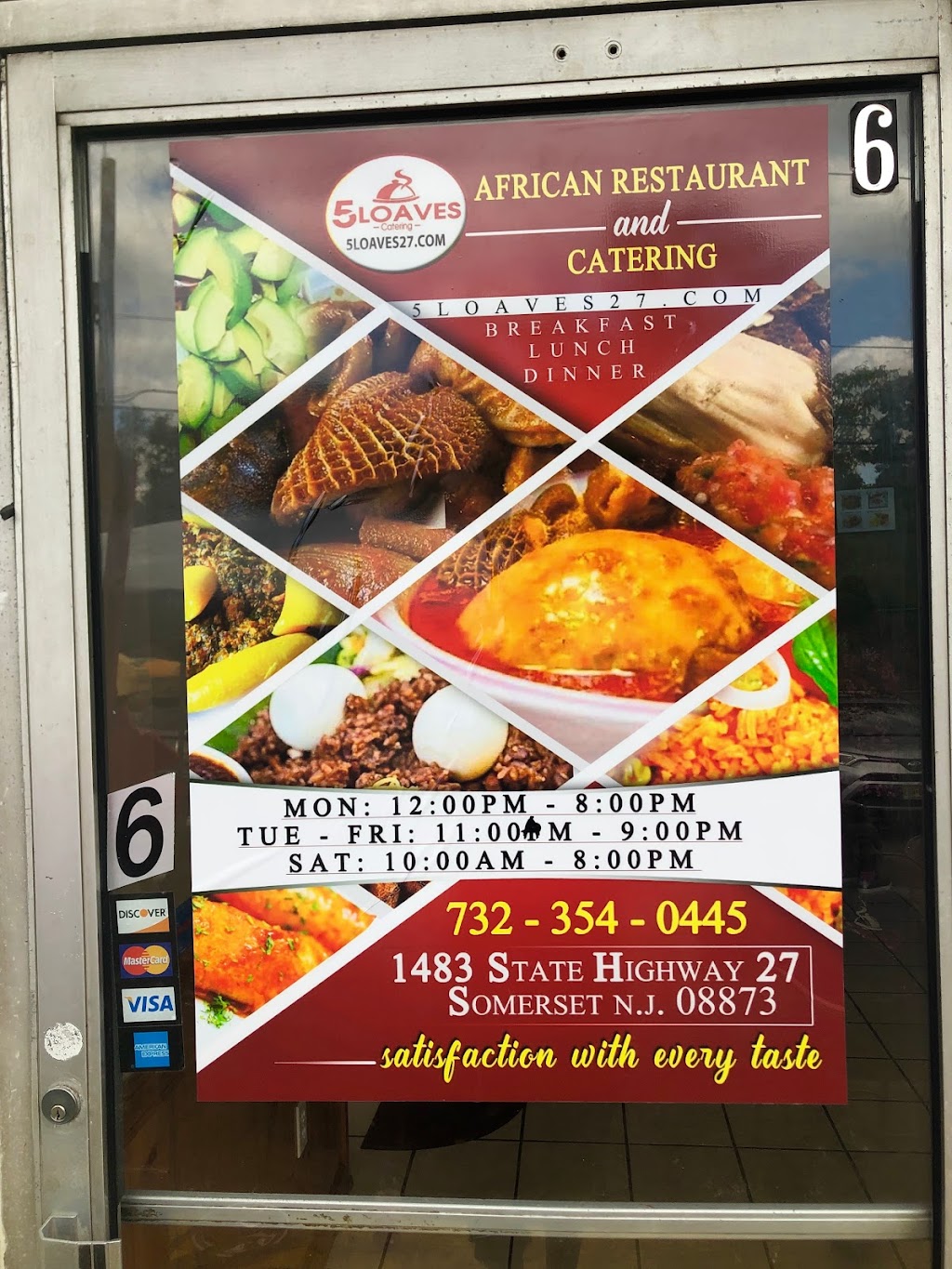 5 Loaves African Restaurant | 1483 NJ-27, Somerset, NJ 08873, USA | Phone: (732) 354-0445