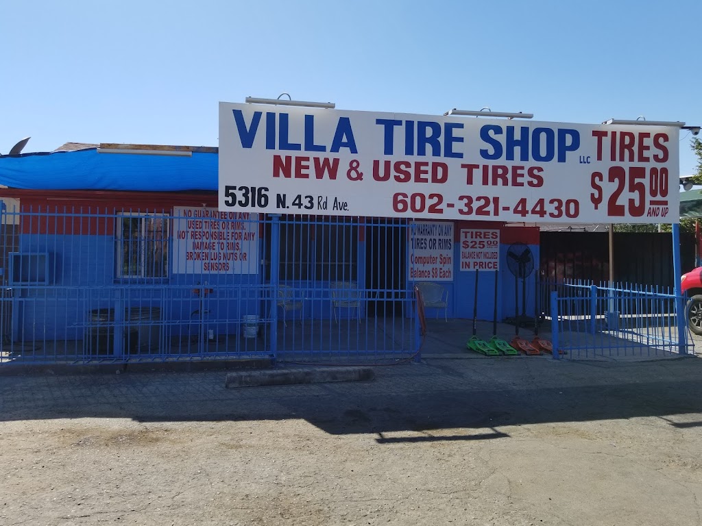 Villa Tire shop #2 | 5316 N 43rd Ave, Glendale, AZ 85301, USA | Phone: (602) 321-4430