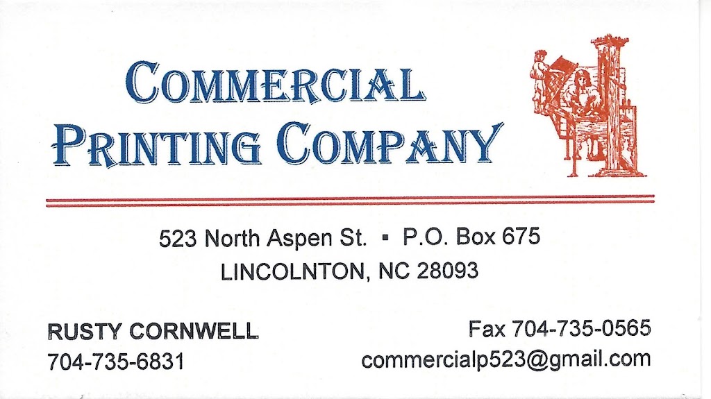 Commercial Printing Co | 523 N Aspen St, Lincolnton, NC 28092, USA | Phone: (704) 735-6831