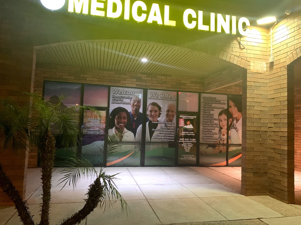 Mountainside Medical Clinic | 4139 W Bell Rd Suite 8, Phoenix, AZ 85053, USA | Phone: (480) 359-7283