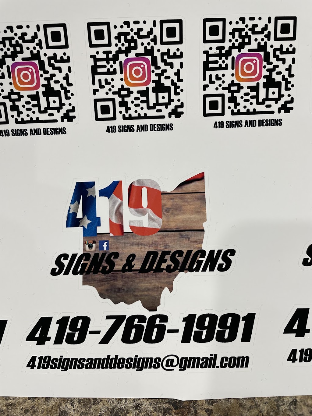 419 Signs and Designs | R379, Co Rd 8, Napoleon, OH 43545 | Phone: (419) 766-1991