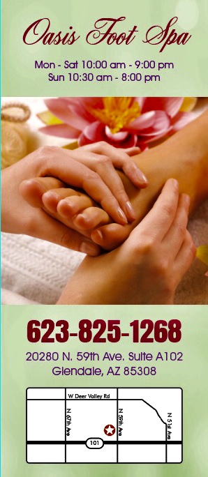 Oasis Foot Spa | 20280 N 59th Ave Suite A102, Glendale, AZ 85308, USA | Phone: (623) 825-1268