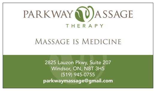 Parkway Massage Therapy | 2825 Lauzon Pkwy #207, Windsor, ON N8T 3H5, Canada | Phone: (519) 945-0755