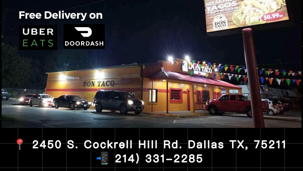 Don Taco #1 | 2450 S Cockrell Hill Rd, Dallas, TX 75211, USA | Phone: (214) 331-2285