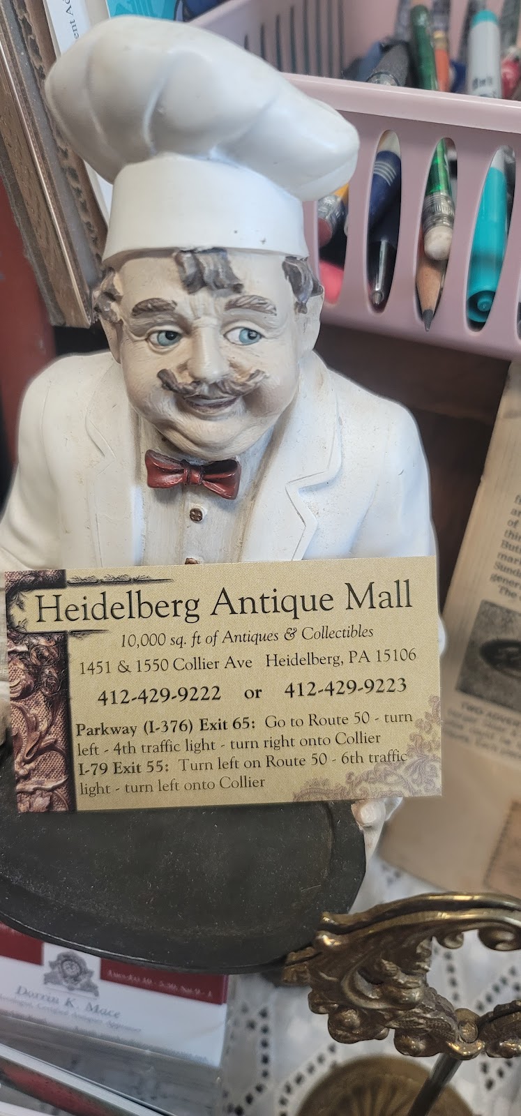 Heidelberg Antique Mall | 1550 Collier Ave, Heidelberg, PA 15106, USA | Phone: (412) 429-9222