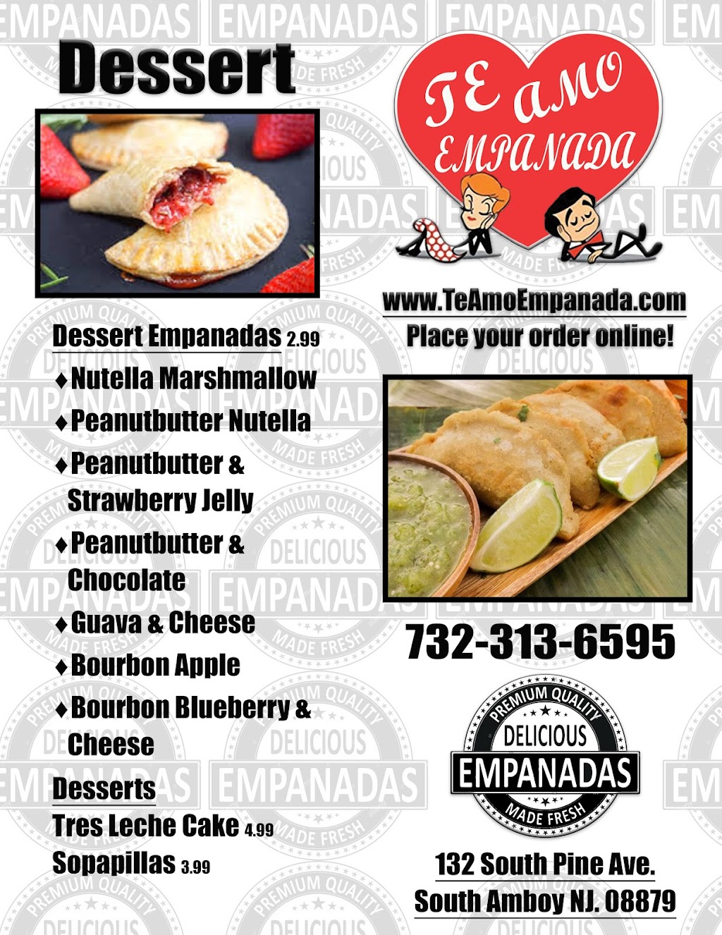 Te Amo Empanada | 132 S Pine Ave, South Amboy, NJ 08879, USA | Phone: (732) 313-6595