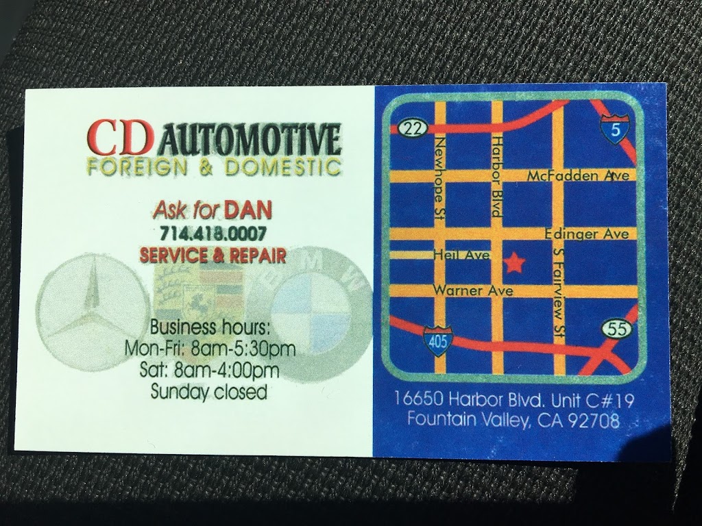 C & D Automotive | 16650 Harbor Blvd # C19, Fountain Valley, CA 92708, USA | Phone: (714) 418-0007