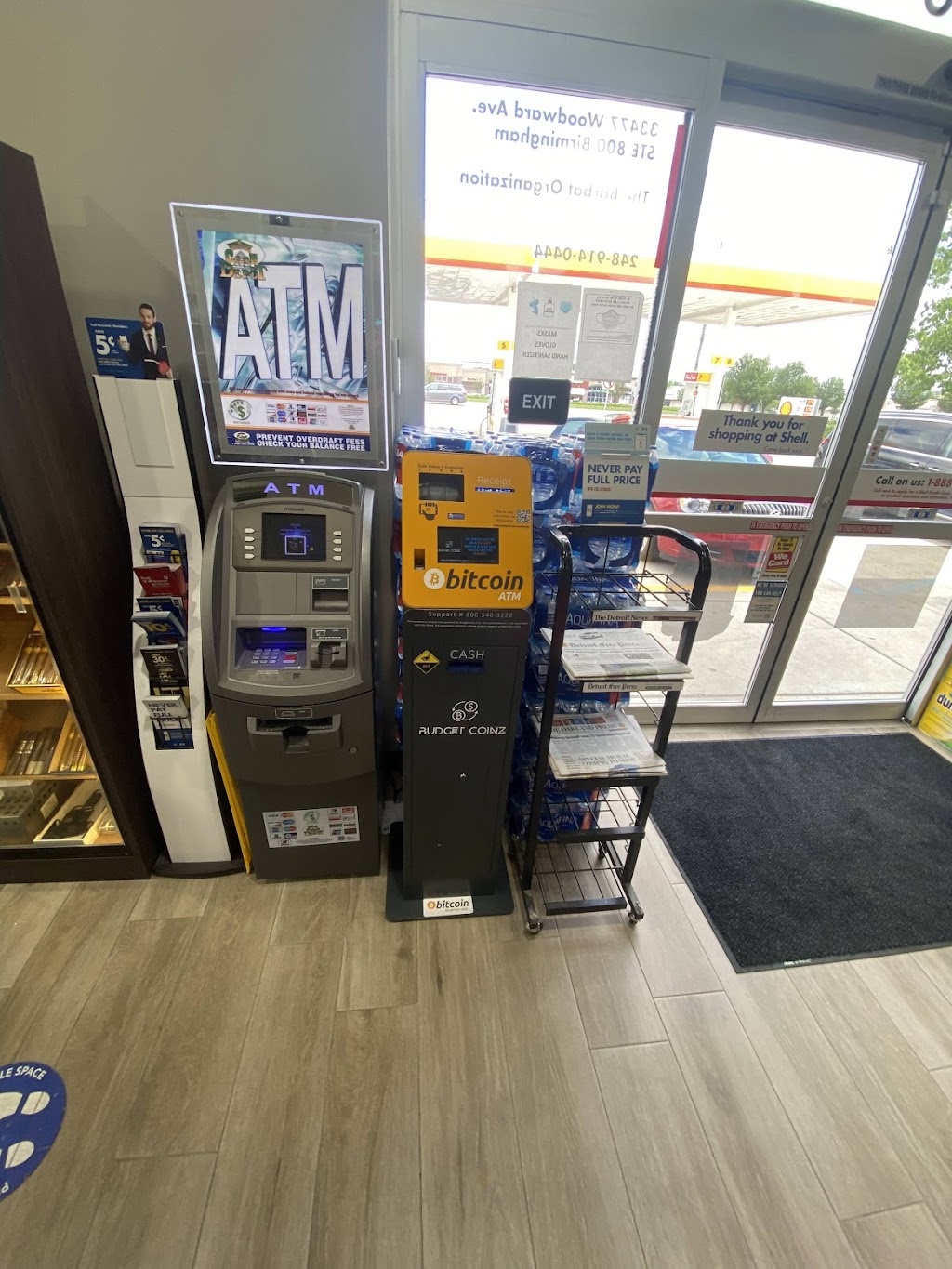 BudgetCoinz Bitcoin ATM | 2020 S Rochester Rd, Rochester Hills, MI 48307, USA | Phone: (800) 540-3220