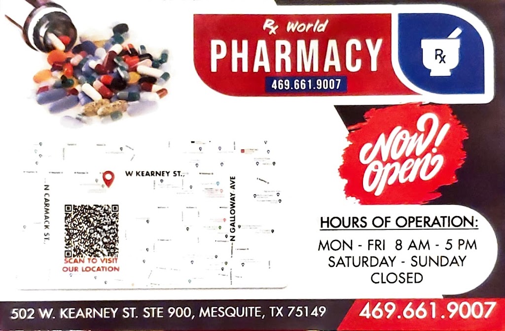 Rx World Pharmacy | 502 W Kearney St STE 900, Mesquite, TX 75149, USA | Phone: (469) 661-9007