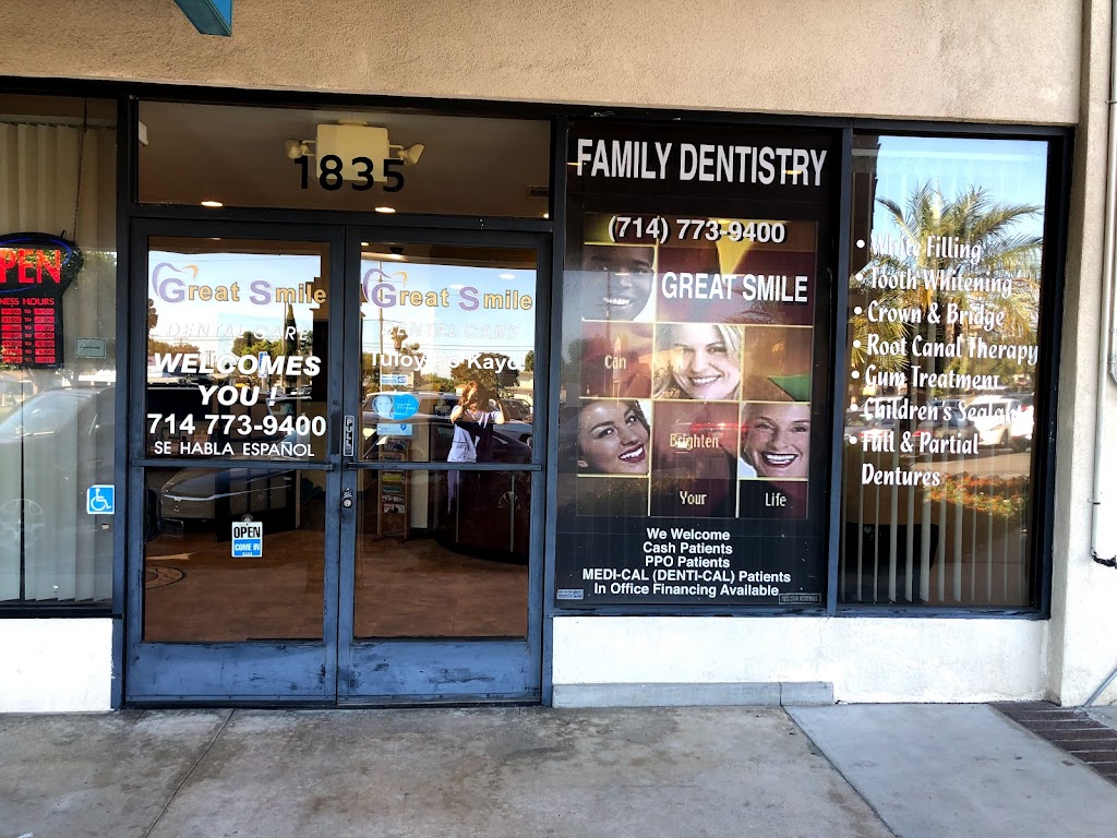 Great Smile Dental Practice | 1835 W Orangethorpe Ave, Fullerton, CA 92833, USA | Phone: (714) 747-9644