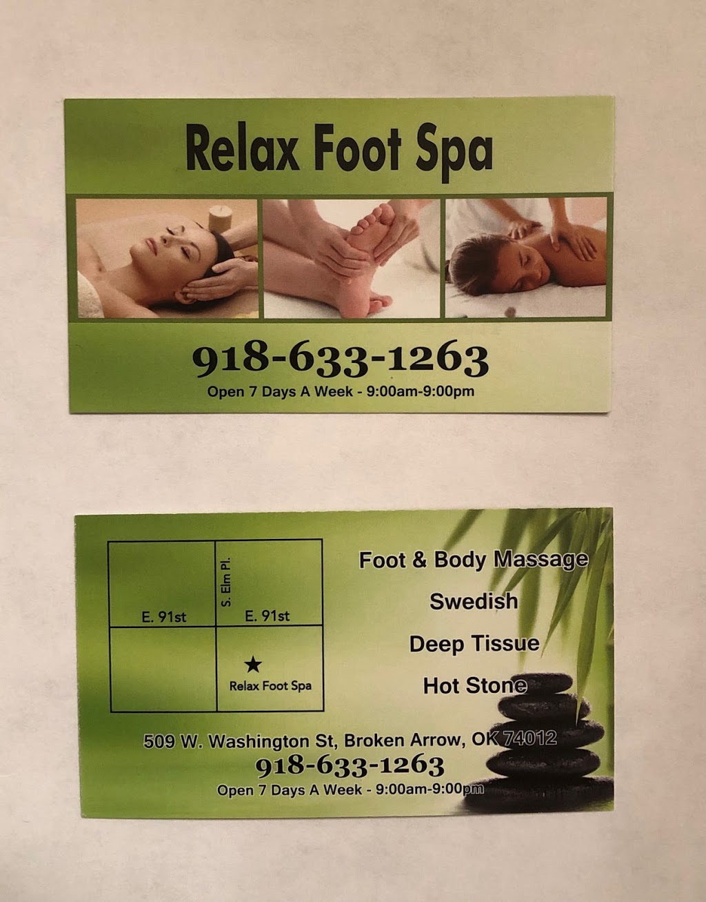 Relax Foot Spa, LLC | 509 West Washington St S, Broken Arrow, OK 74012, USA | Phone: (918) 633-1263