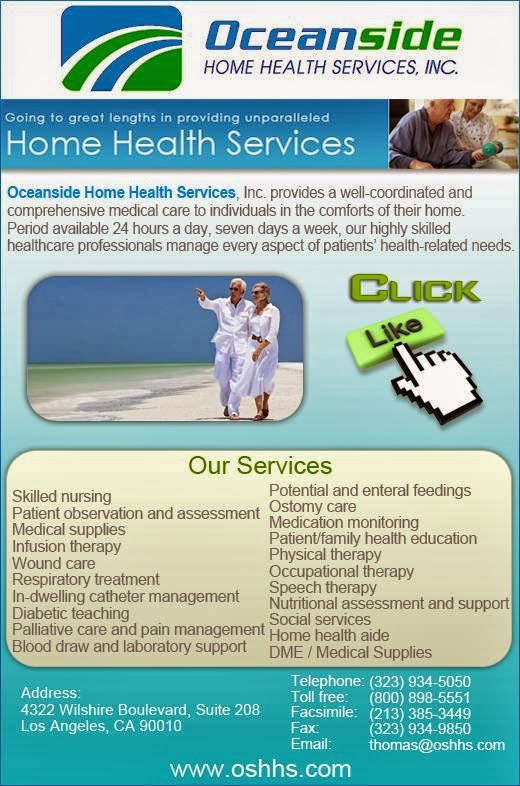Oceanside Home Health Services, Inc | 4322 Wilshire Blvd, Los Angeles, CA 90010, USA | Phone: (323) 934-5050