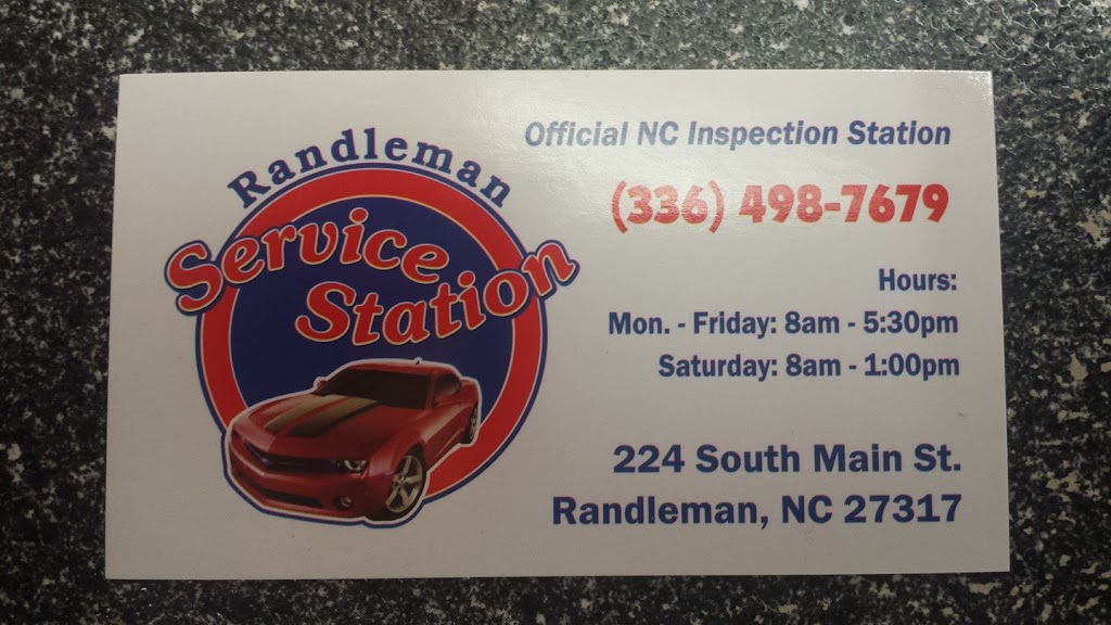 Randleman Service Station | 224 S Main St, Randleman, NC 27317, USA | Phone: (336) 498-7679