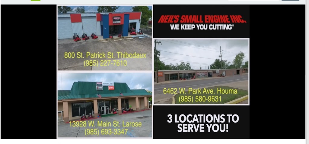 Neils Small Engine, Inc. | 13348 W Main St, Larose, LA 70373, USA | Phone: (985) 693-3347