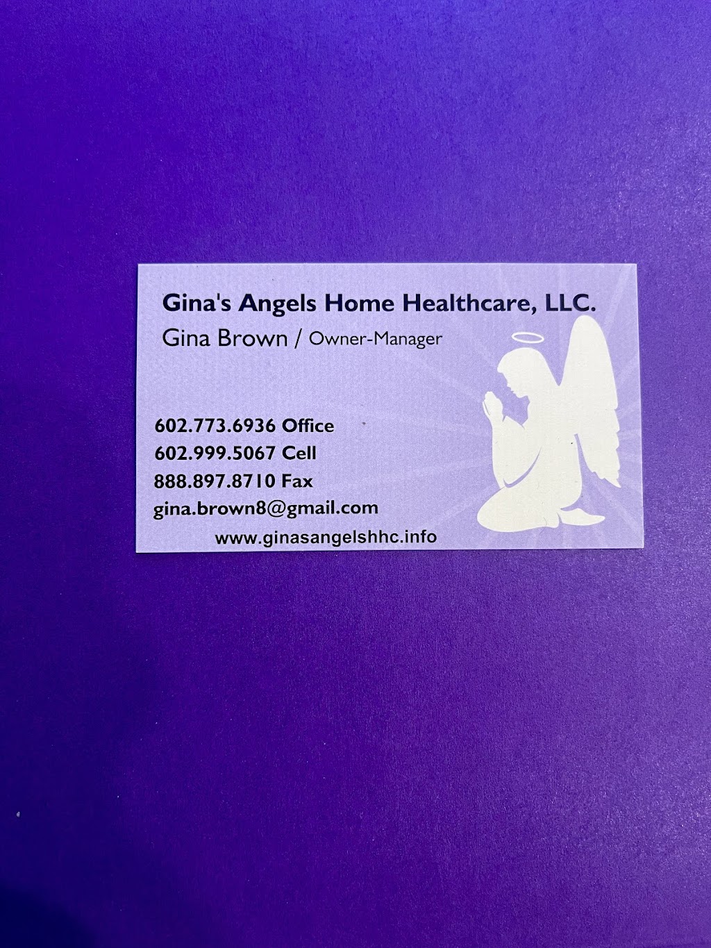 Ginas Angels Home Healthcare | 3282 S Bowman Rd, Apache Junction, AZ 85119, USA | Phone: (602) 773-6936