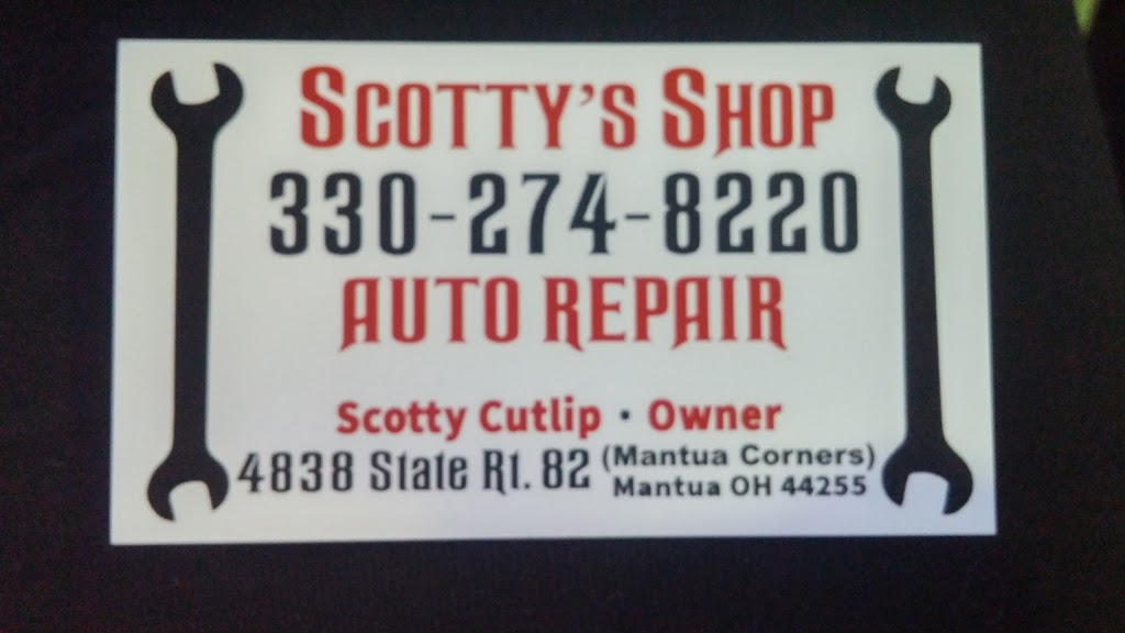 Scottys Shop | 4838 OH-82, Mantua, OH 44255, USA | Phone: (330) 274-8220