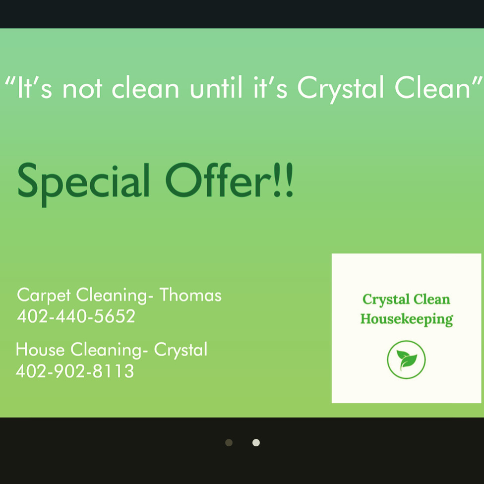 Crystal Clean Housekeeping Inc. | 500 East 1st St, Alvo, NE 68304, USA | Phone: (402) 902-8113