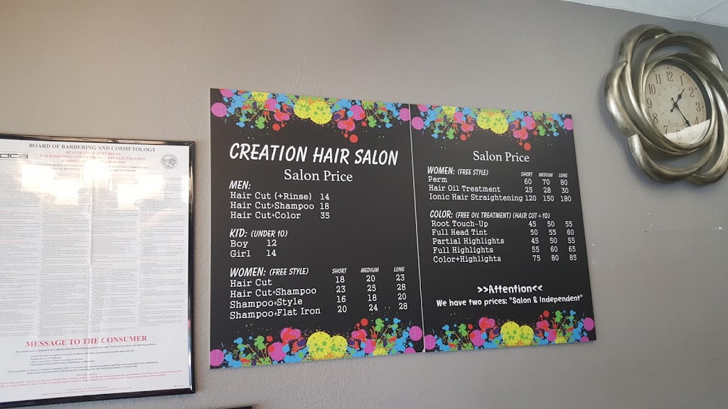 Creation Hair Salon | 9766 19th St, Rancho Cucamonga, CA 91737, USA | Phone: (909) 827-1647