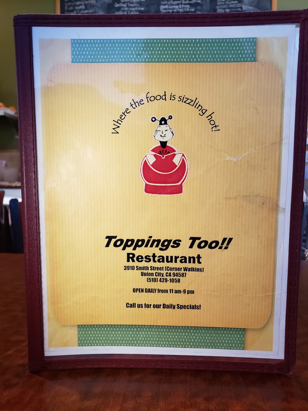 Toppings Too Restaurant | Loyola building, 3910 Smith St, Union City, CA 94587, USA | Phone: (510) 429-1058