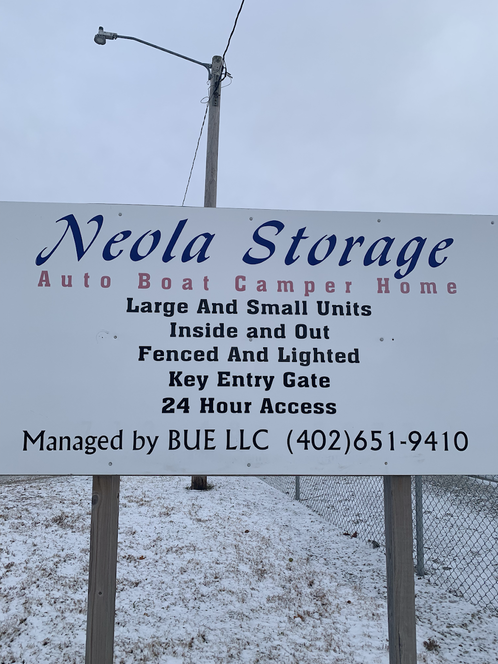 Neola Storage | 104 4th St, Neola, IA 51559, USA | Phone: (402) 651-9410