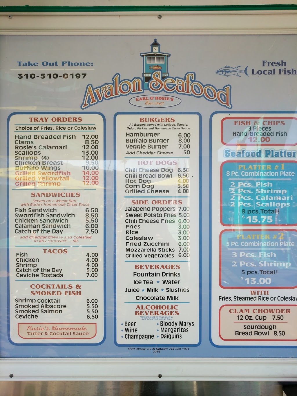 Earl and Rosies Seafood Place | Green Pleasure Pier, Avalon, CA 90704, USA | Phone: (310) 510-0197