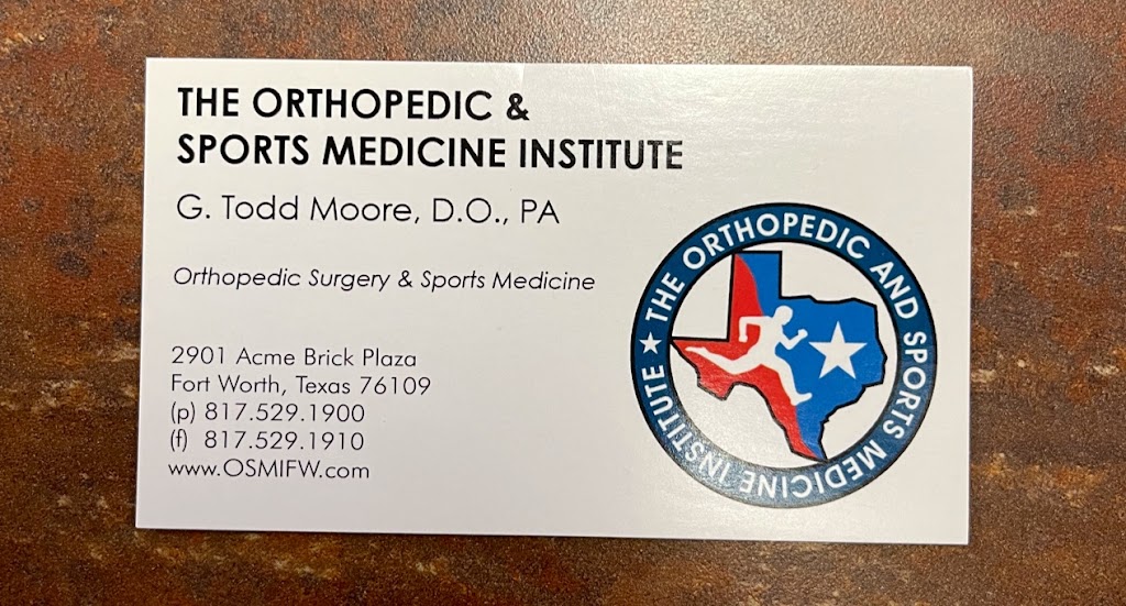 The Orthopedic & Sports Medicine Institute | 2901 Acme Brick Plaza, Fort Worth, TX 76109, USA | Phone: (817) 529-1900