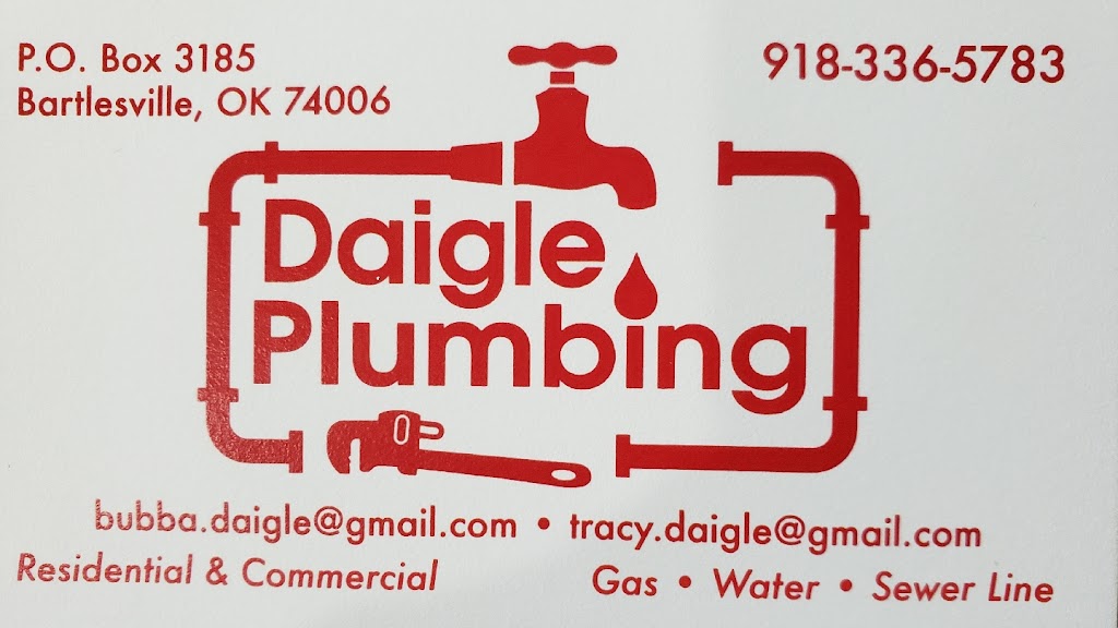 Daigle Plumbing, Inc. | 273 Co Rd 2019, Bartlesville, OK 74003, USA | Phone: (918) 336-5783
