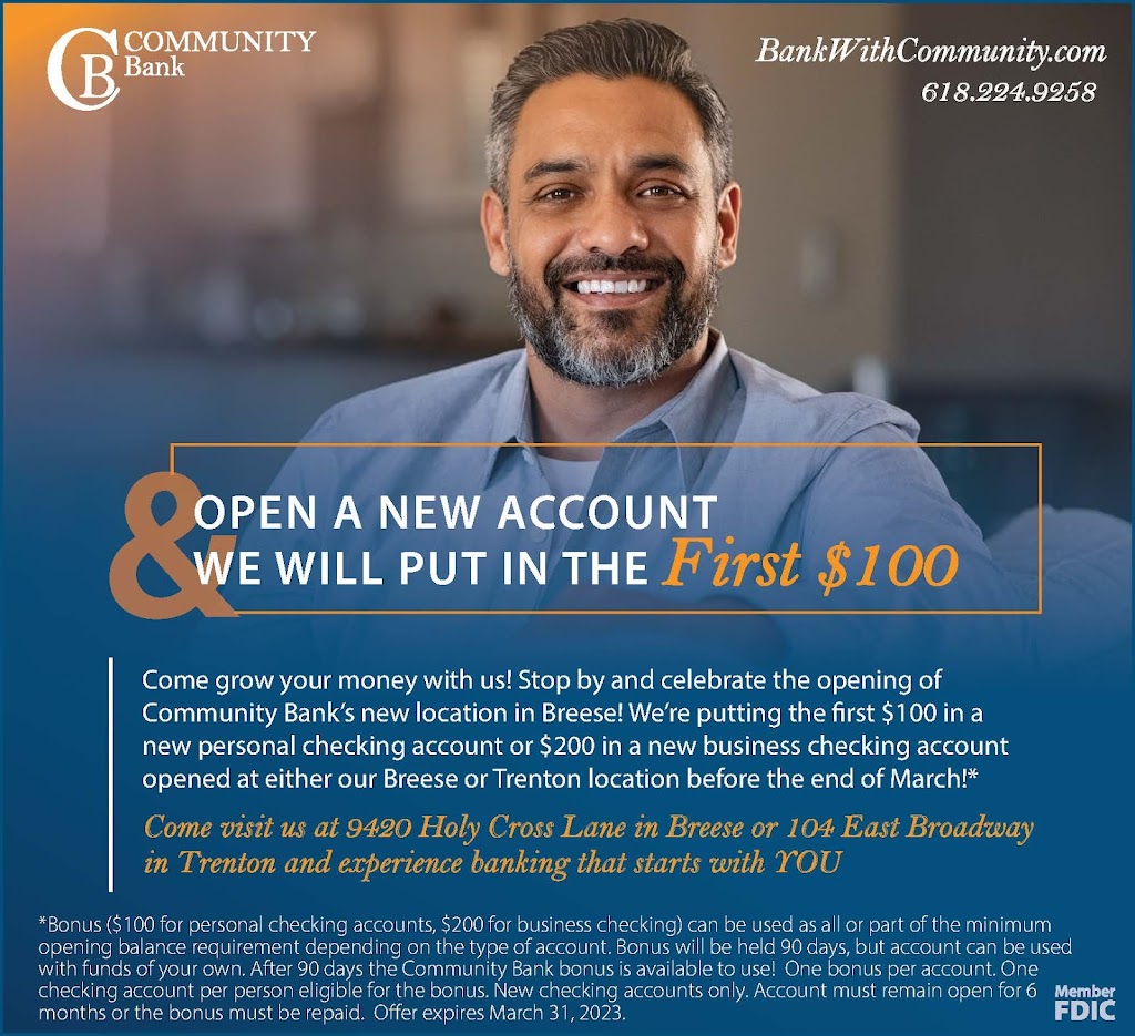 Community Bank | 104 E Broadway, Trenton, IL 62293, USA | Phone: (618) 224-9258