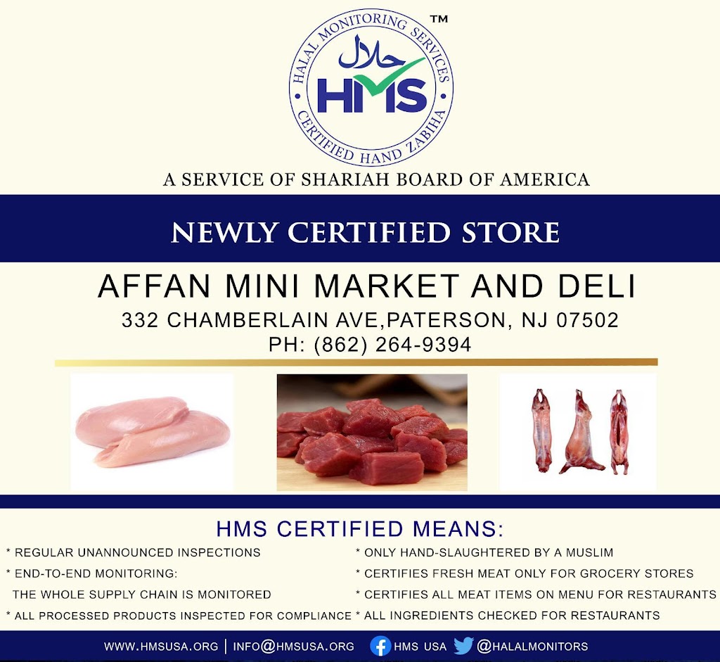 AFFAN MINI MARKET AND DELI | 332 Chamberlain Ave, Paterson, NJ 07502, USA | Phone: (862) 257-3855